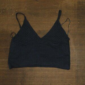 NEW And Now This Womens Sweater Knit Pullover Tanktop Blue 2XL